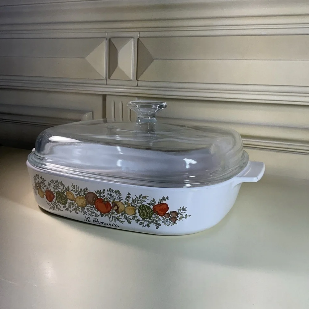 Vintage CorningWare Spice Of Life Le Romarin Casserole Dish Lid